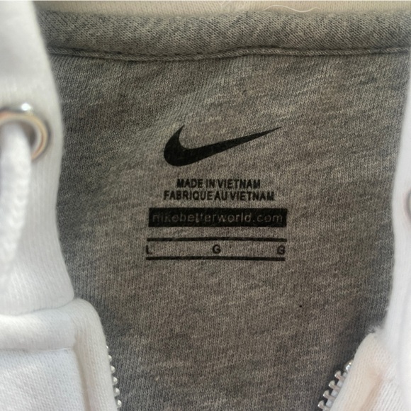 Nike WVU White Hooded Zip Jacket Youth Size Large - Picture 3 of 4